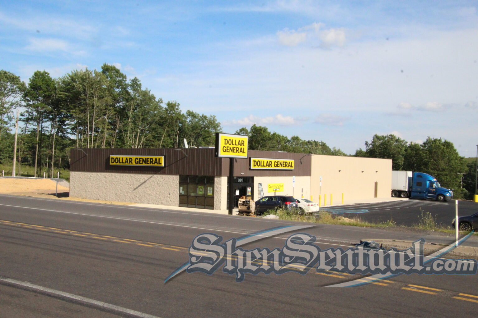 Dollar General under construction at Ringtown, nearing completion at