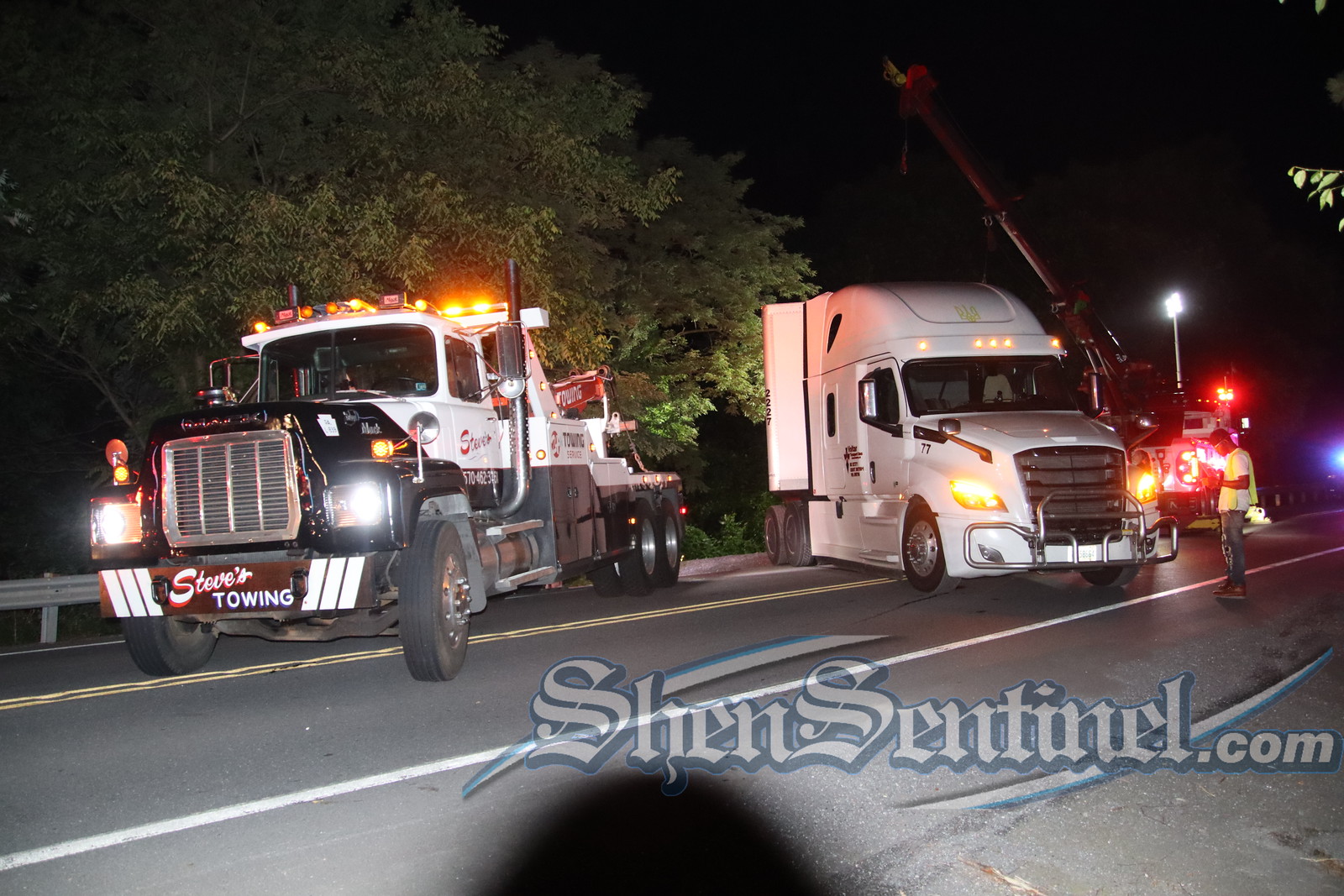 Truck climbs Krebs Rd., gets stuck at top The Shenandoah Sentinel