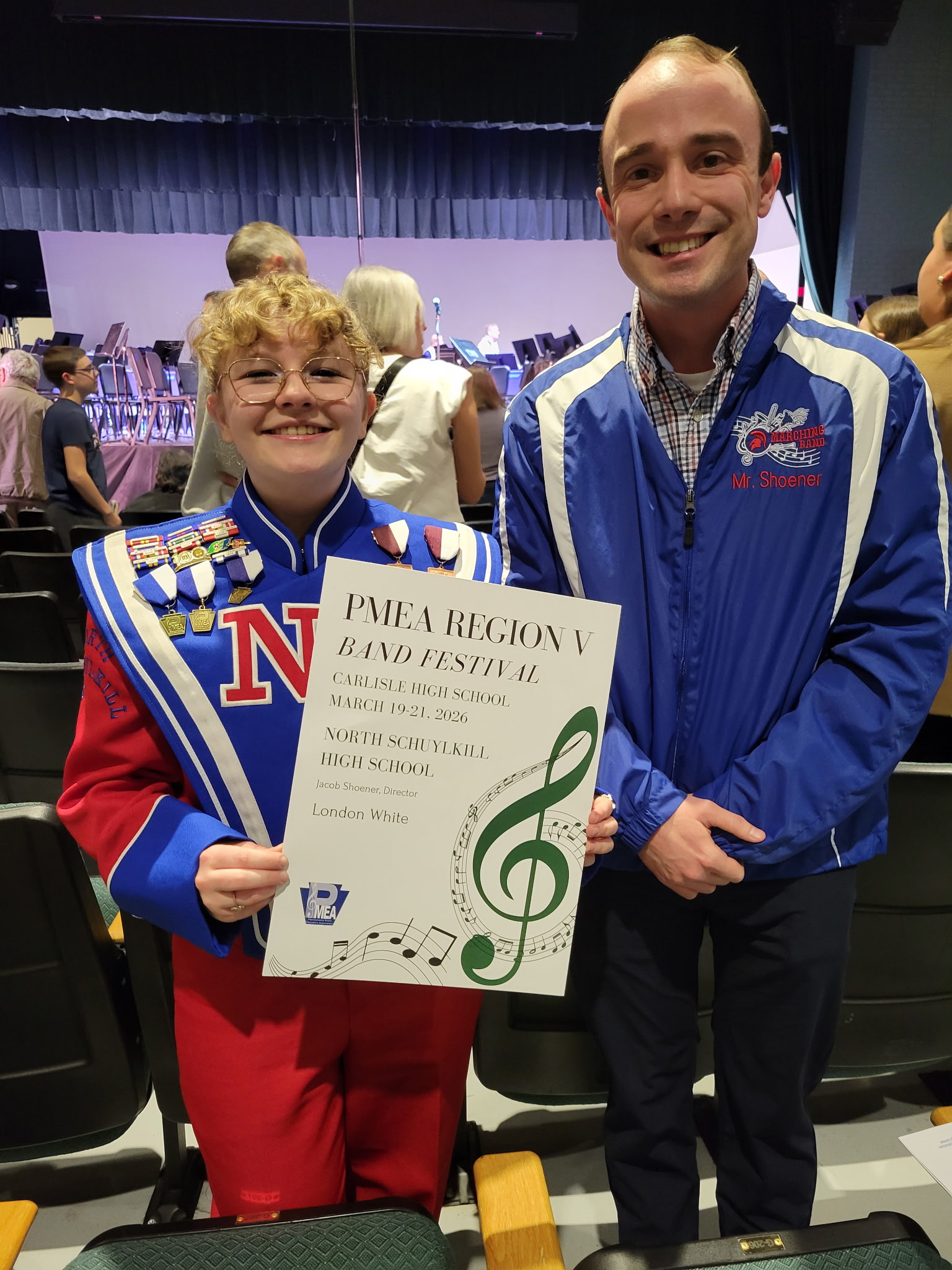 North Schuylkill musician represents area in Region V Band, makes states